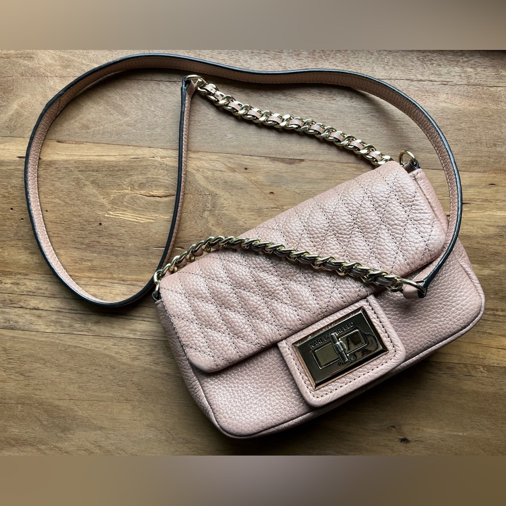 KARL LAGERFELD Agyness Crossbody Blush Pink